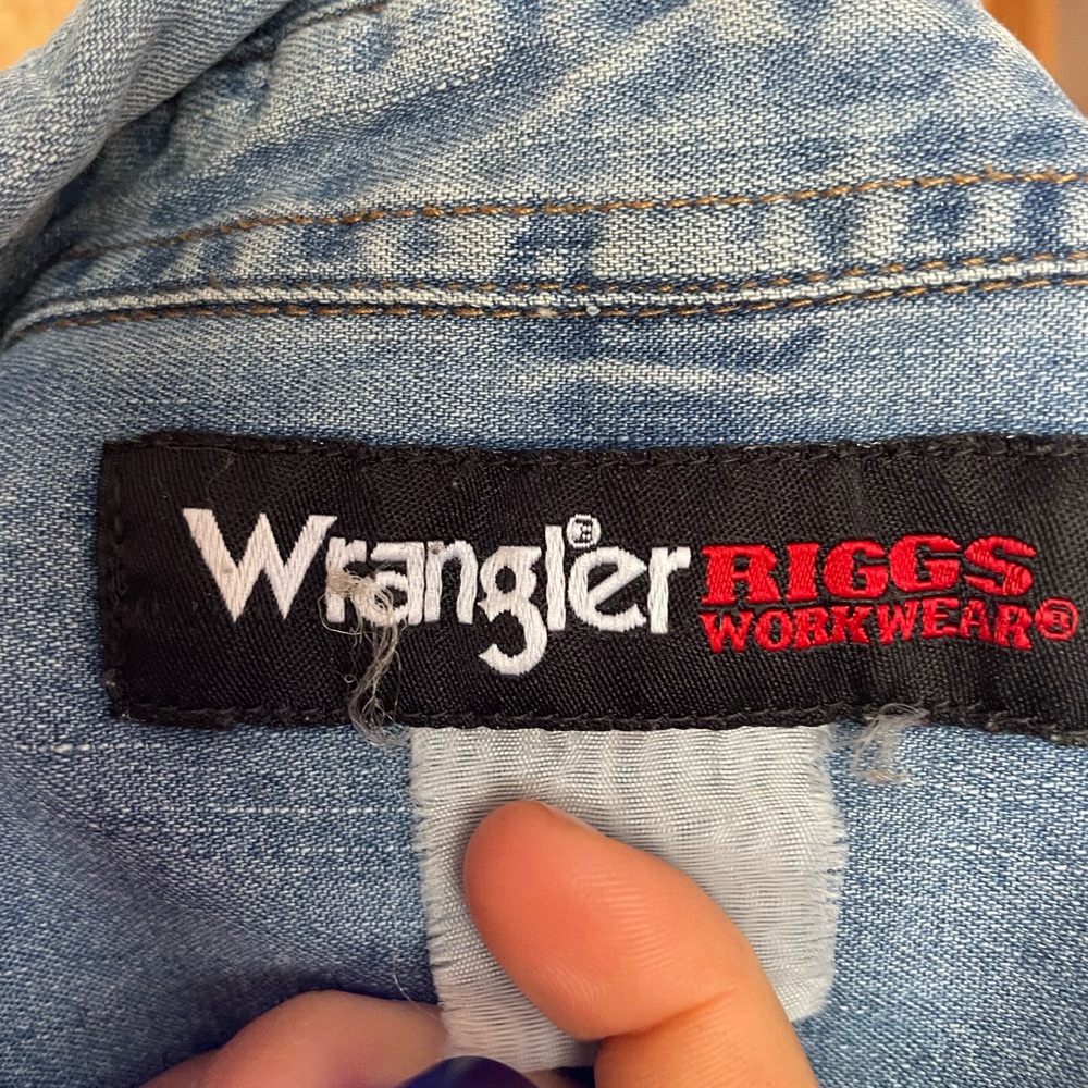 Wrangler Denim Button-Down Shirt Jacket - Light Blue - Picture 3 of 3